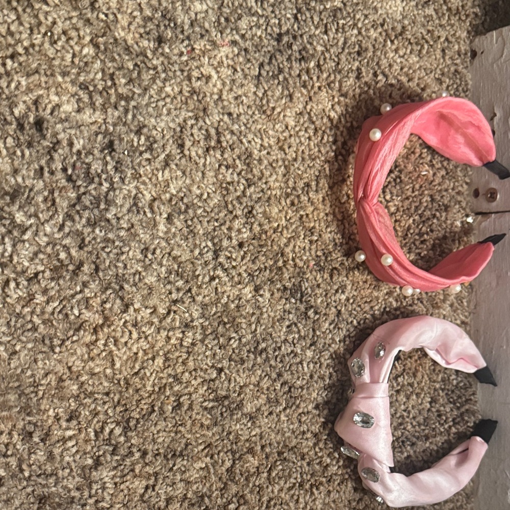 Claire's Pink and Light Pink Pearl Headbands